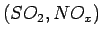 $({SO_2}, NO_x)$