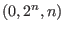 $ (0,2^n,n)$